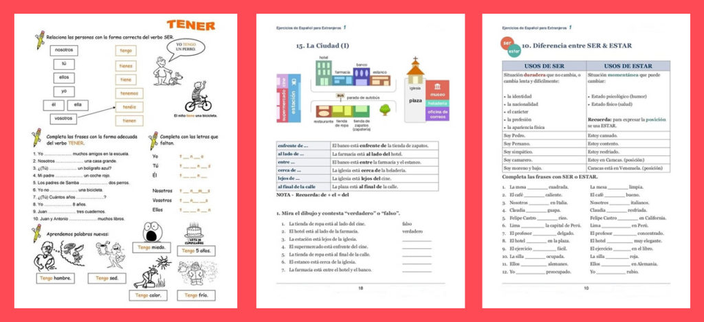 Materiales educativos de Español