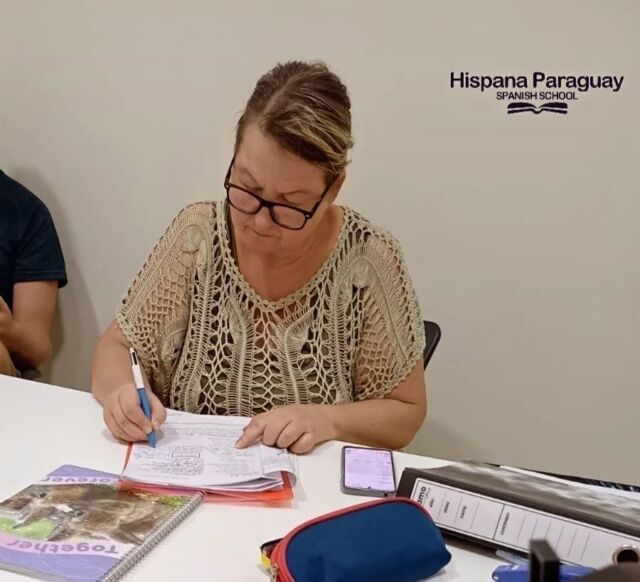 Christine de 🇩🇪 Alemania, aprende español en Hispana Paraguay !! 😊👩‍🏫📚
..
..
..
👉 Hispana Paraguay ofrece las mejores opciones para estudiar español en Asunción !!
 
🔰 Clases 100% presenciales 

🔰 Lunes a Viernes

🔰 De 2 hasta 4 horas por día
 
🔰 Programa Intensivo 

 
 
 ✅️ 📲 WhatsApp +595983232339
 
 
 
 ✅️ 1- 📧 info@hispanaparaguay.com.py
 ✅️ 2- 📧 hispana.paraguay@gmail.com
 

 #estudiaespañol #studySpanish #aprendeespañol #learnspanish #español #spanish #learningspanish #paraguay #asunción #spanishvocabulary #spanishlanguage #spanishonline #spanishteacher #spanish #spanishcourse #hispana #spanishschool #escueladeespañol #hispanaparaguay