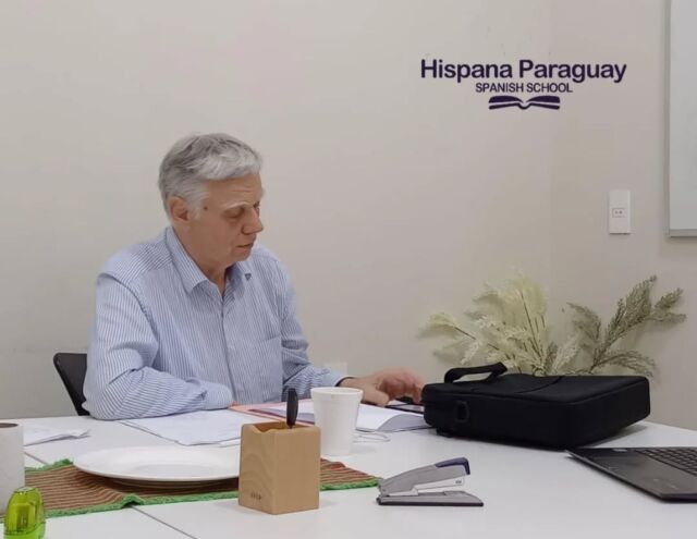 Adalbert from 🇩🇪 Germany, studies Spanish at our school 🏫📚
.
.
.
.
📢 Hispana Paraguay offers the best options to learn Spanish in Asunción !! 😊👩‍🏫🤙

🔰100% face-to-face classes

🔰 Monday to Friday 

🔰 From 2 to 4 hours per day 

🔰 Intensive program 

 
 
 🔶️ 📲  WhatsApp +595983232339
 
 🔶️ 📧  info@hispanaparaguay.com.py
 
 

 🌐 www.hispanaparaguay.com.py 
 

 #estudiaespañol #studySpanish #aprendeespañol #learnspanish #español #spanish #learningspanish #paraguay #asunción #spanishvocabulary #spanishlanguage #spanishonline #spanishteacher #spanish #spanishcourse #hispana #spanishschool #escueladeespañol #hispanaparaguay #spanishinasuncion #spanishclasses